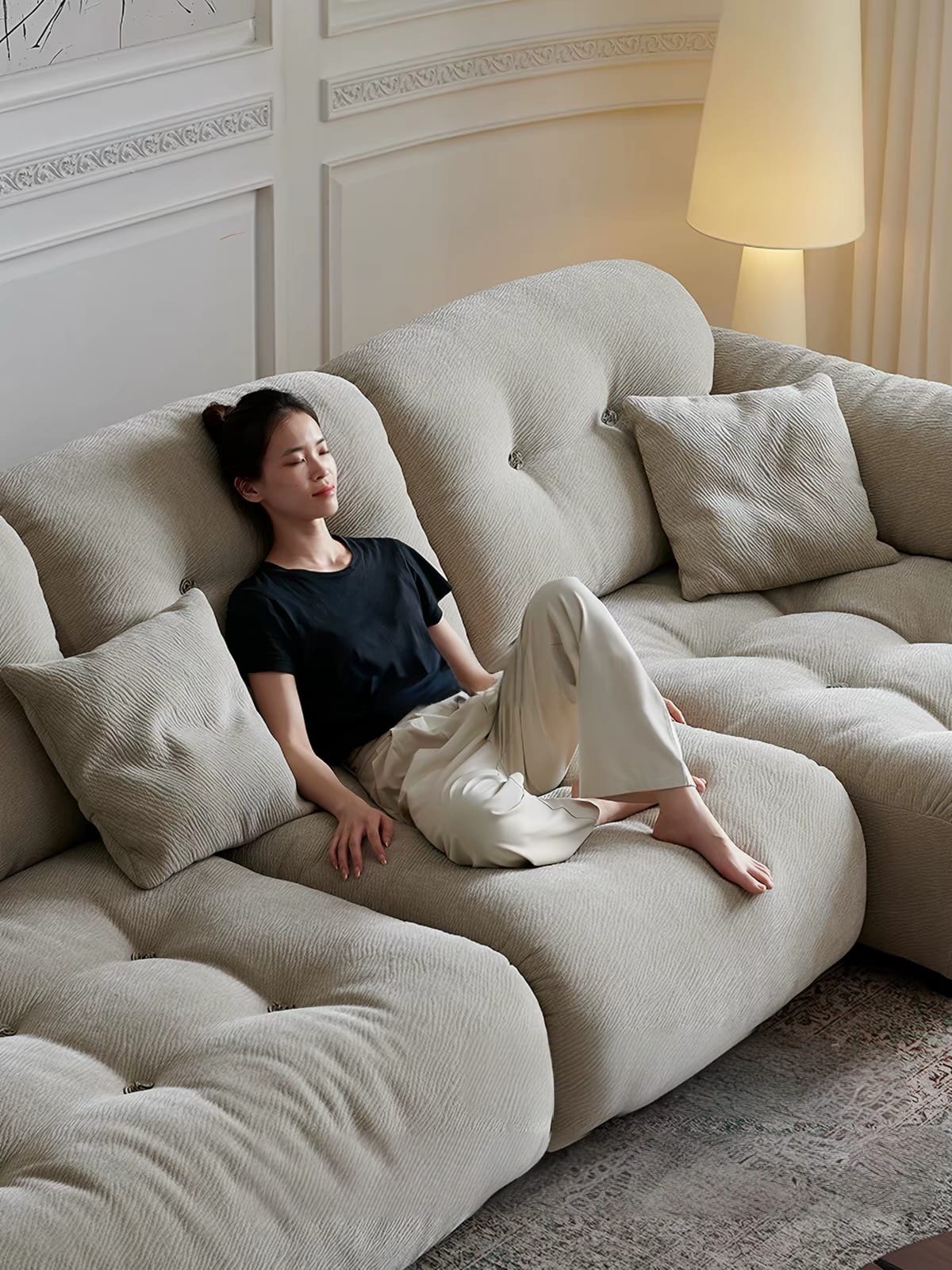 Home Atelier Dorsett Scratch Resistant Backrest Slider Sofa (Copy)