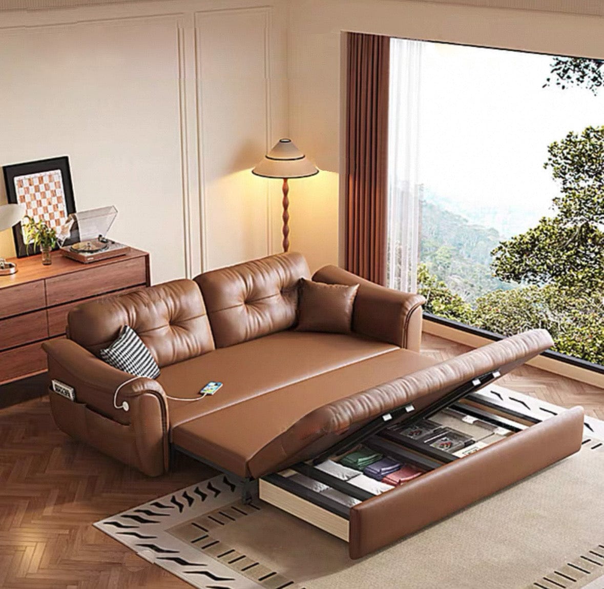 Home Atelier Dyan Scratch Resistant Storage Sofa Bed