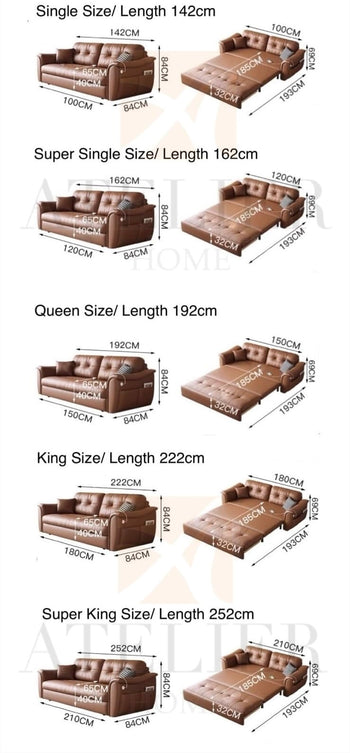 Home Atelier Dyan Scratch Resistant Storage Sofa Bed