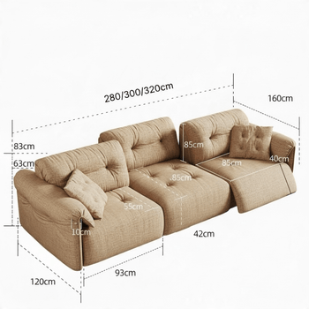 Home Atelier Electric Recliner Chairs Jenken Scratch Resistant Electric Recliner Sofa with Slidable Backrest