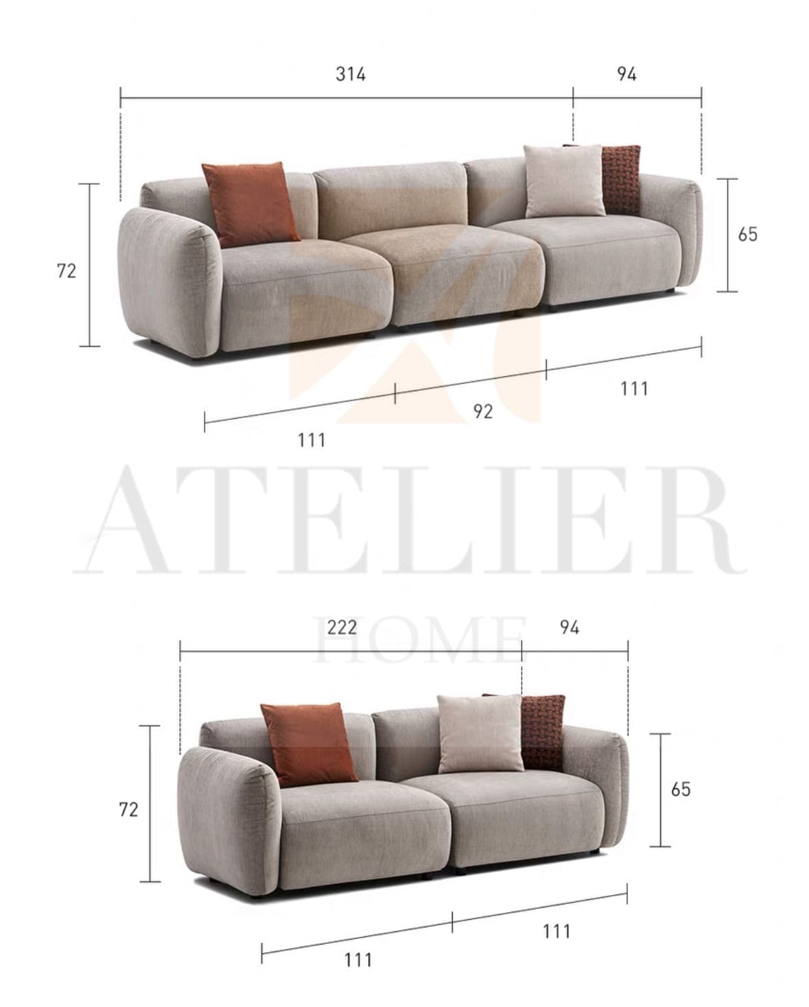 Home Atelier Elise Curve Sofa