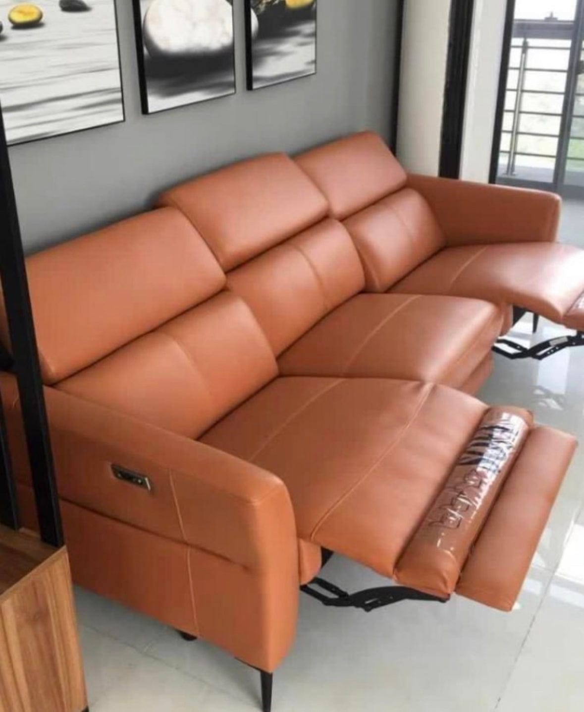 Home Atelier Ellie Sectional Electric Recliner Leather Sofa