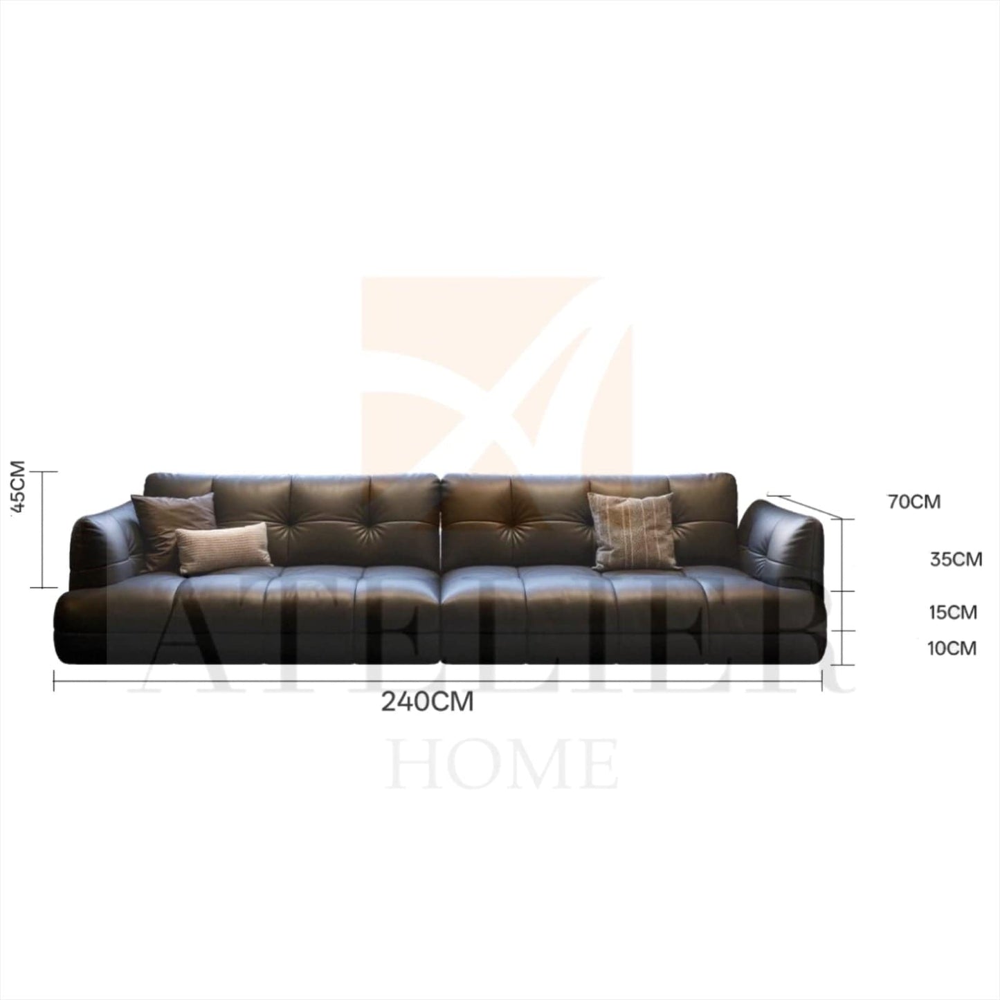 Home Atelier Elon Scratch Resistant Customise Bay Window Sofa