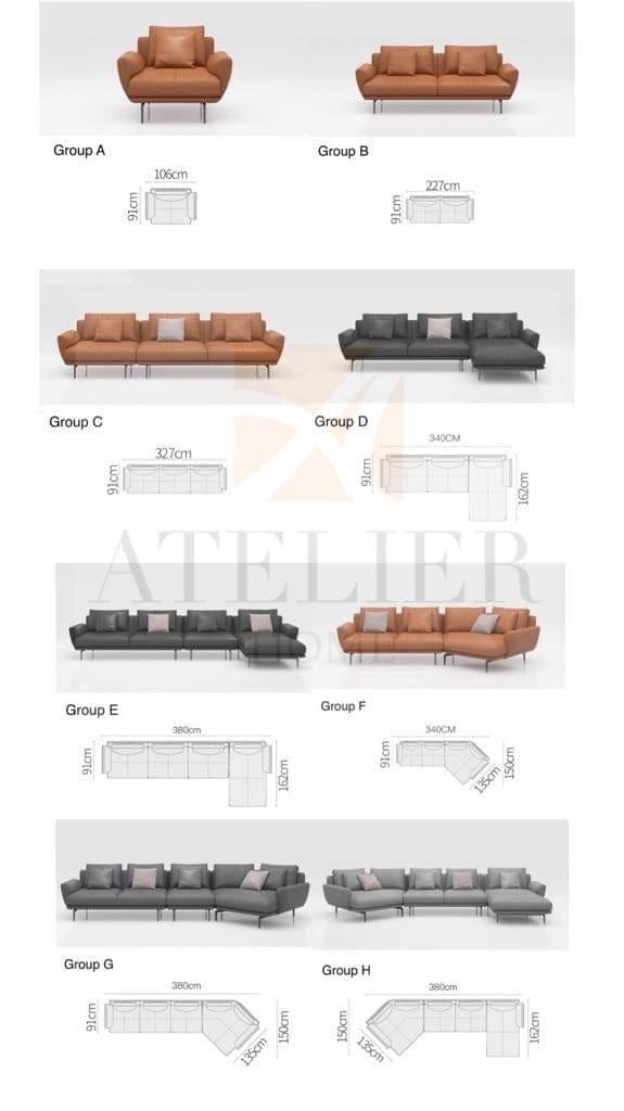 Home Atelier Emmanuel Angular Sectional Sofa