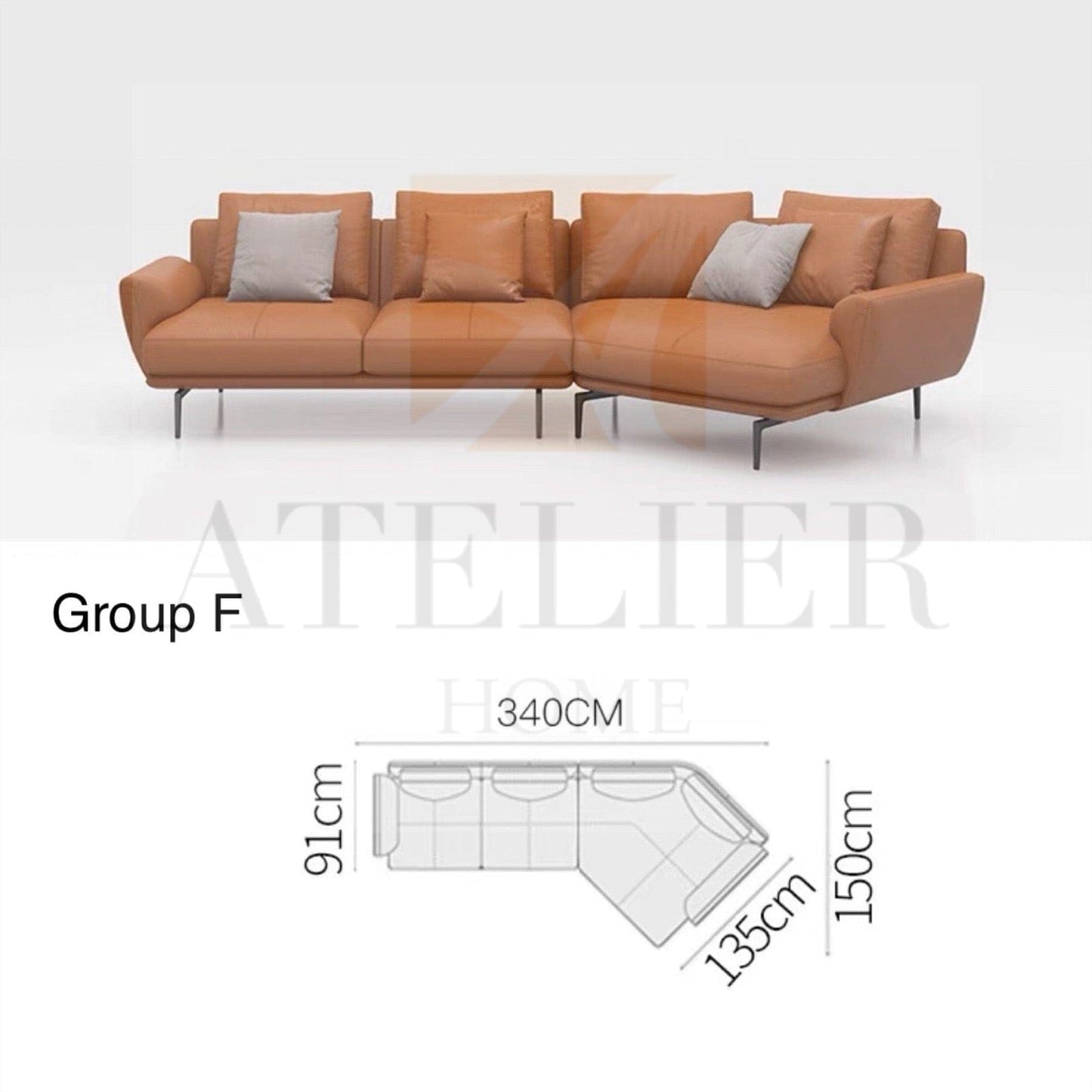 Home Atelier Emmanuel Angular Sectional Sofa