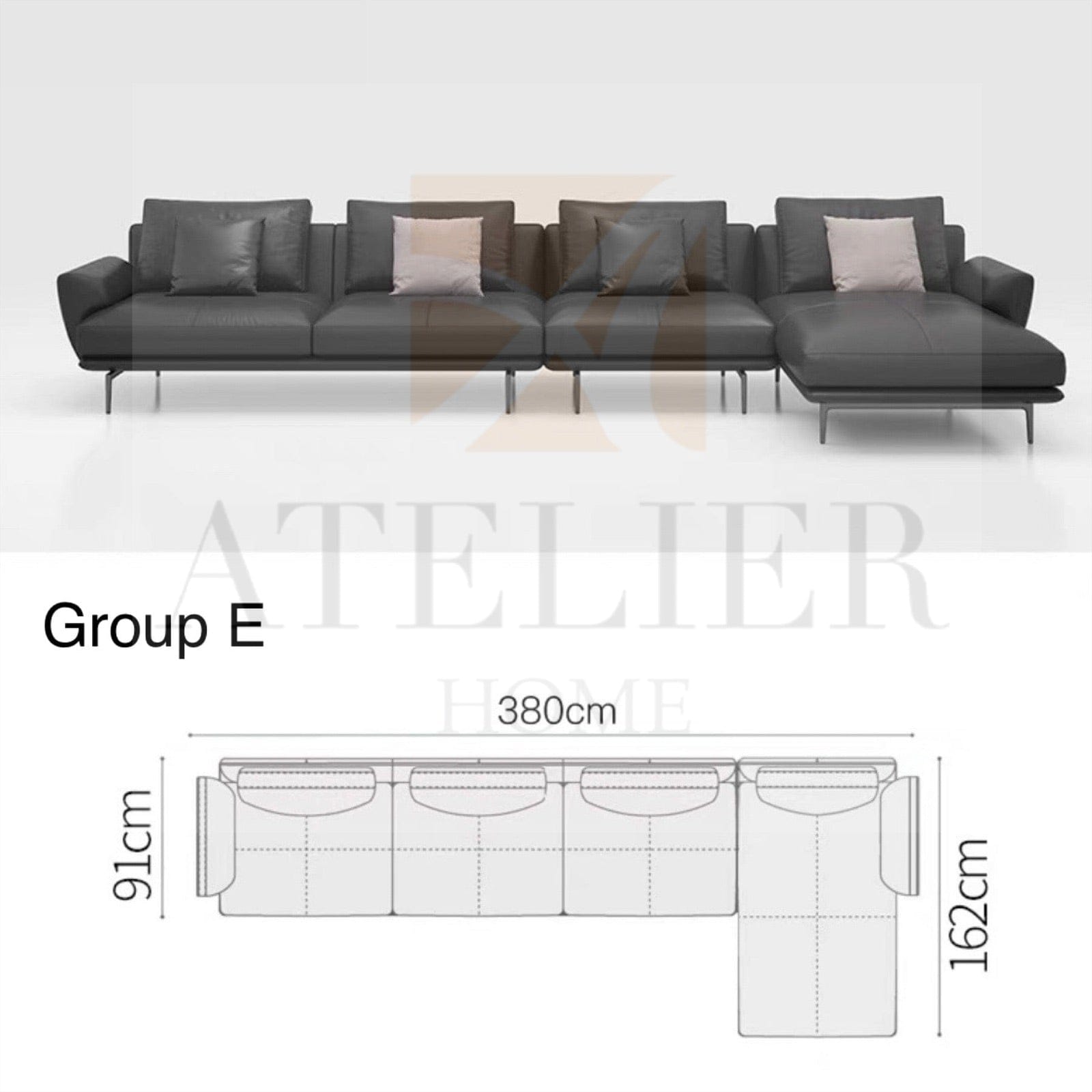 Home Atelier Emmanuel Angular Sectional Sofa