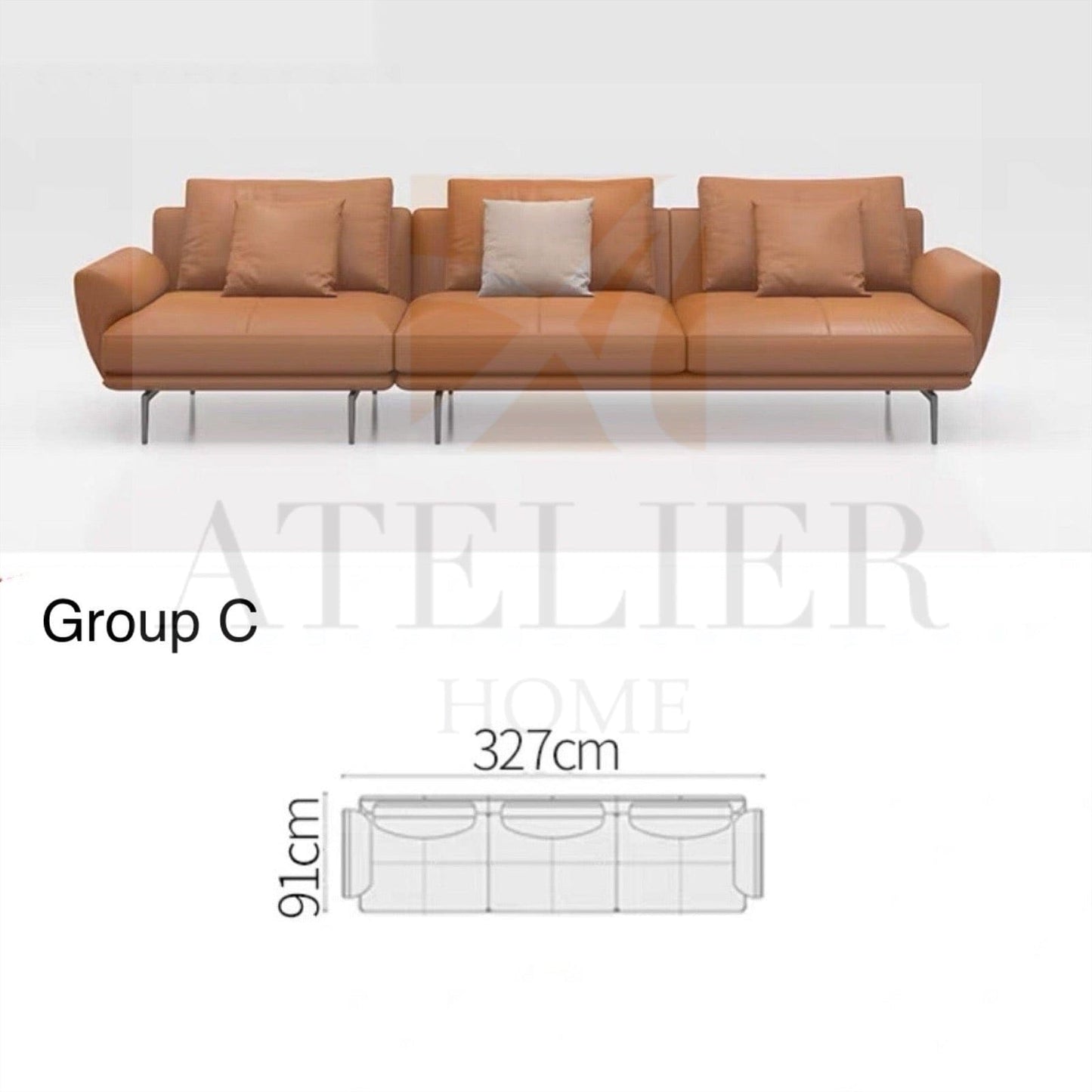 Home Atelier Emmanuel Angular Sectional Sofa
