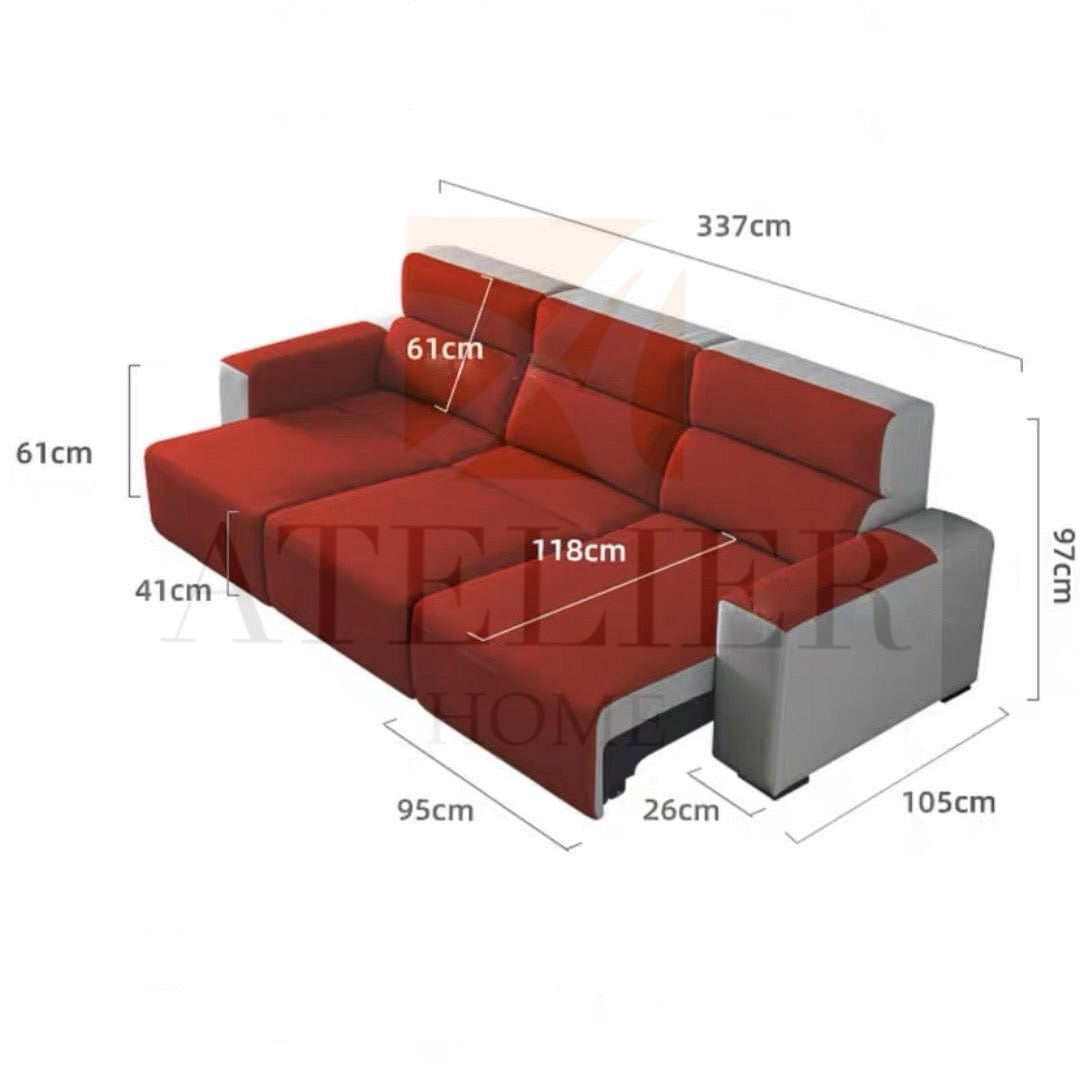 Home Atelier Eron Scratch Resistant Electric Sofa Bed