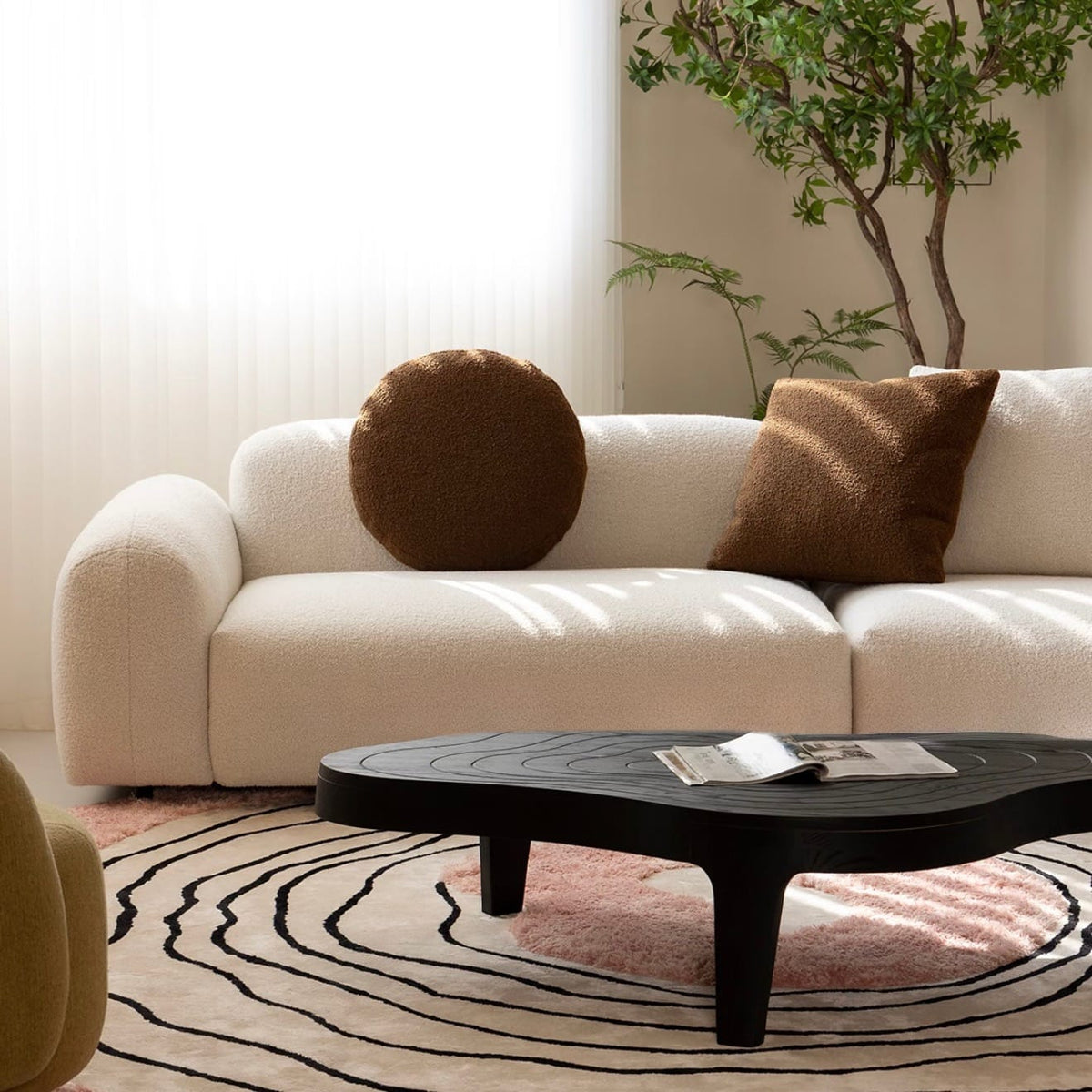 Home Atelier Estella Performance Boucle Curve Sofa