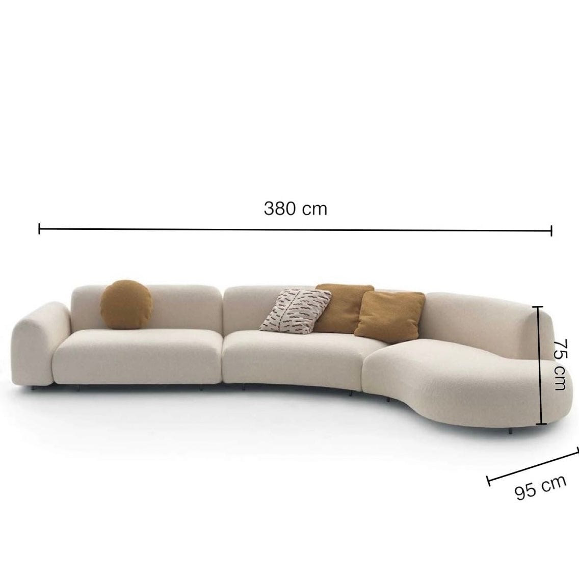Home Atelier Estella Performance Boucle Curve Sofa