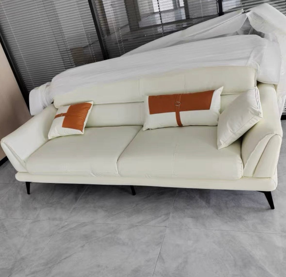 Home Atelier Eton Genuine Cowhide Leather Sofa