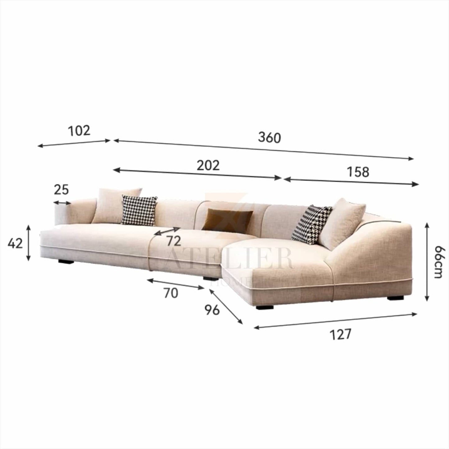 Home Atelier Eugene Sectional Angular Sofa