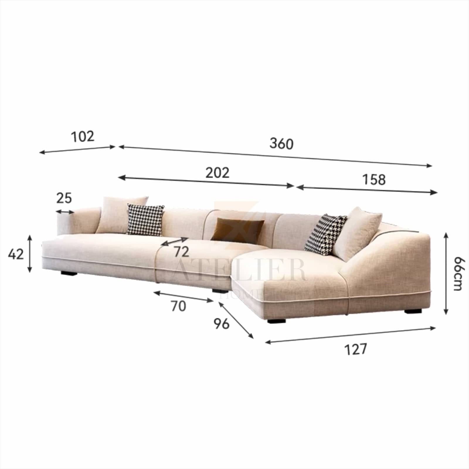 Home Atelier Eugene Sectional Angular Sofa