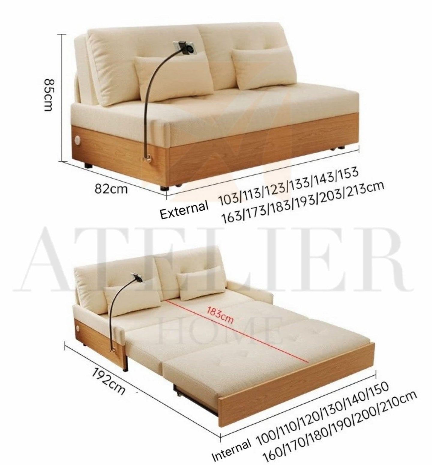 Home Atelier Evangelica Sofa Bed (Copy 2)