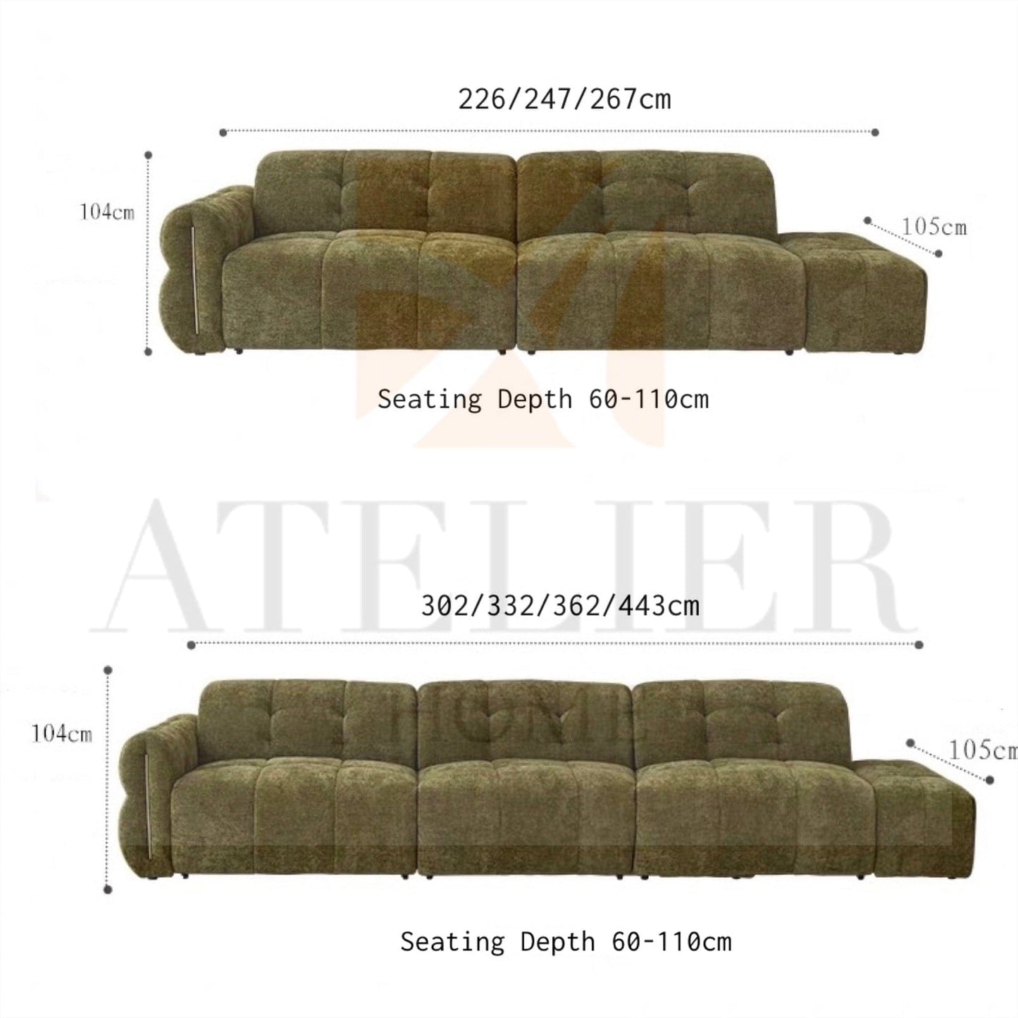 Home Atelier Evelyn Scratch Resistant Electric Extendable Sofa Bed