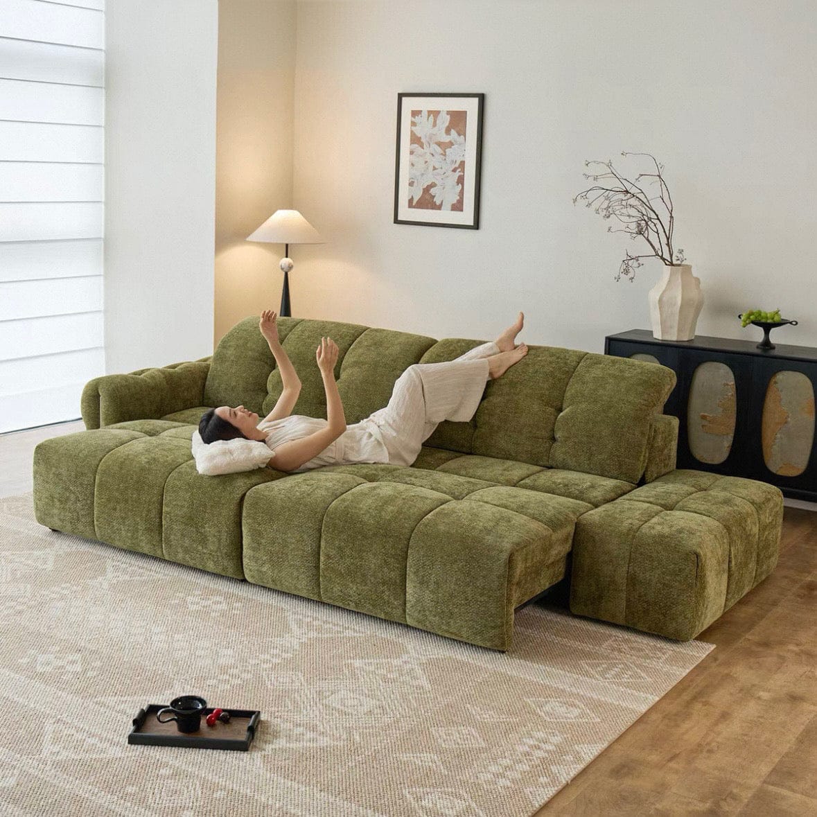 Home Atelier Evelyn Scratch Resistant Electric Extendable Sofa Bed