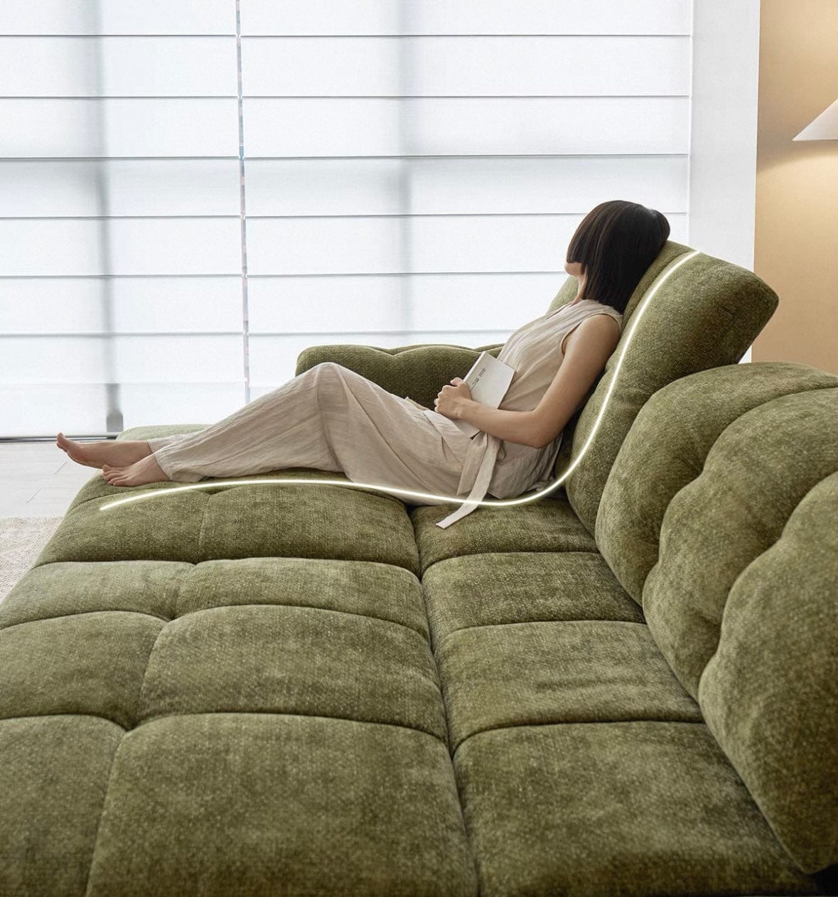 Home Atelier Evelyn Scratch Resistant Electric Extendable Sofa Bed