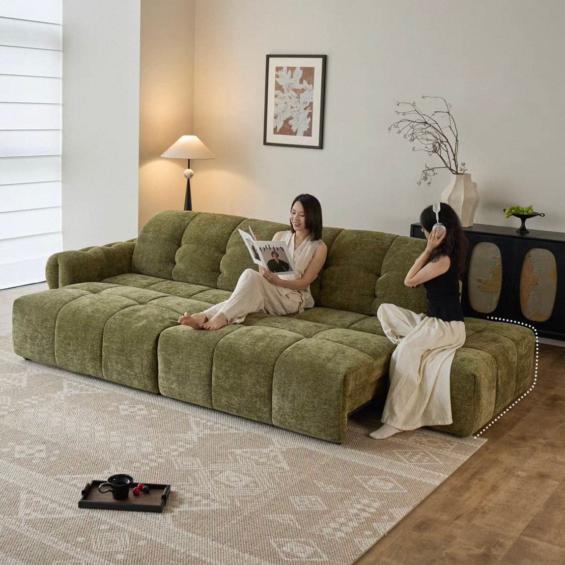 Home Atelier Evelyn Scratch Resistant Electric Extendable Sofa Bed