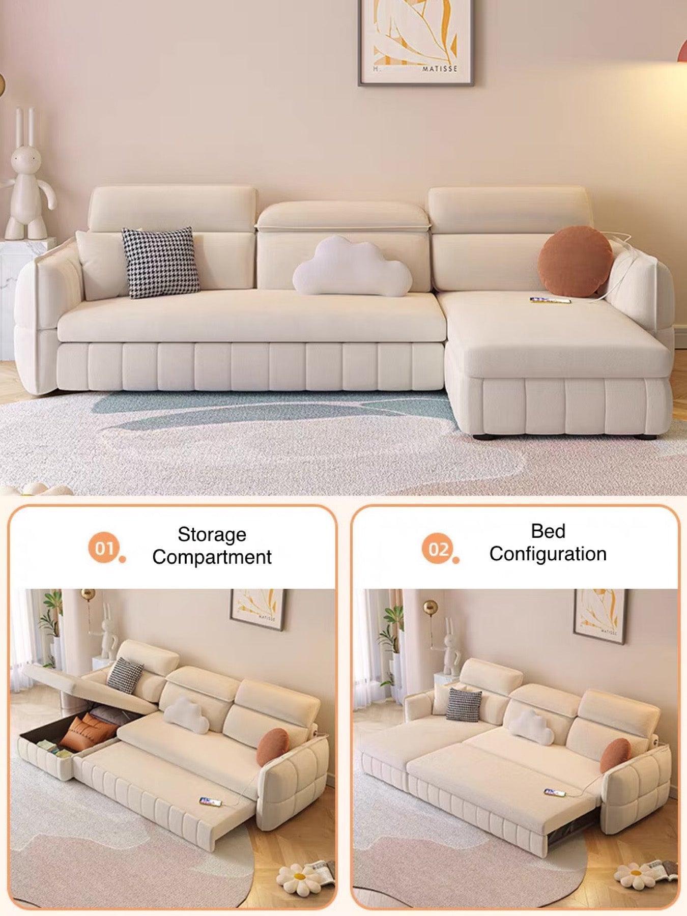 home-atelier-f31a Ariyo Scratch Resistant Storage Sofa Bed