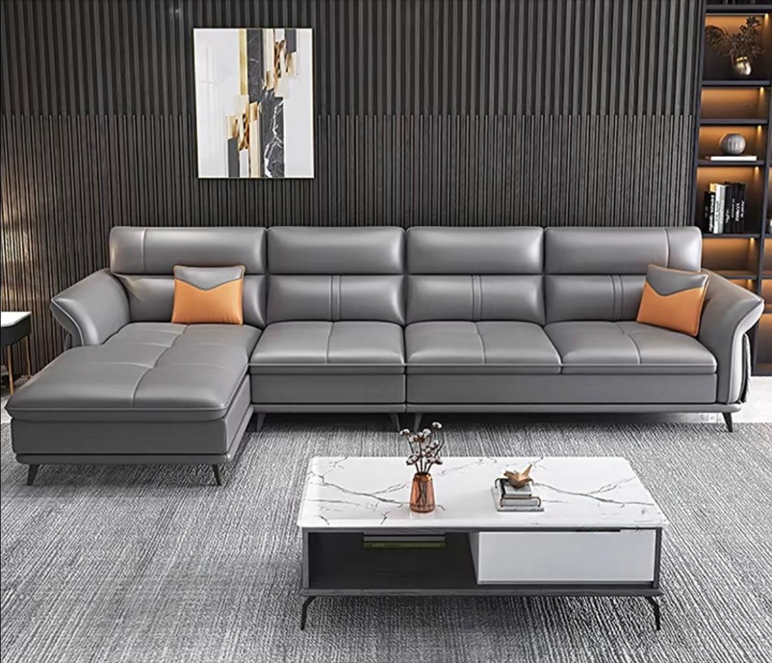 home-atelier-f31a Augustine Leather Sectional Sofa