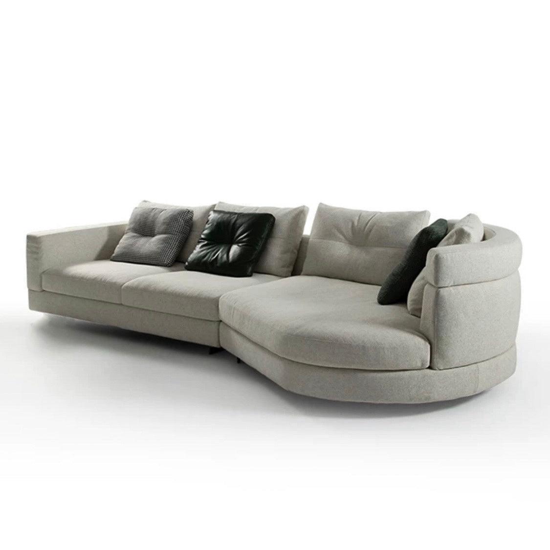 home-atelier-f31a Baxter Designer Sectional Round Chaise Sofa