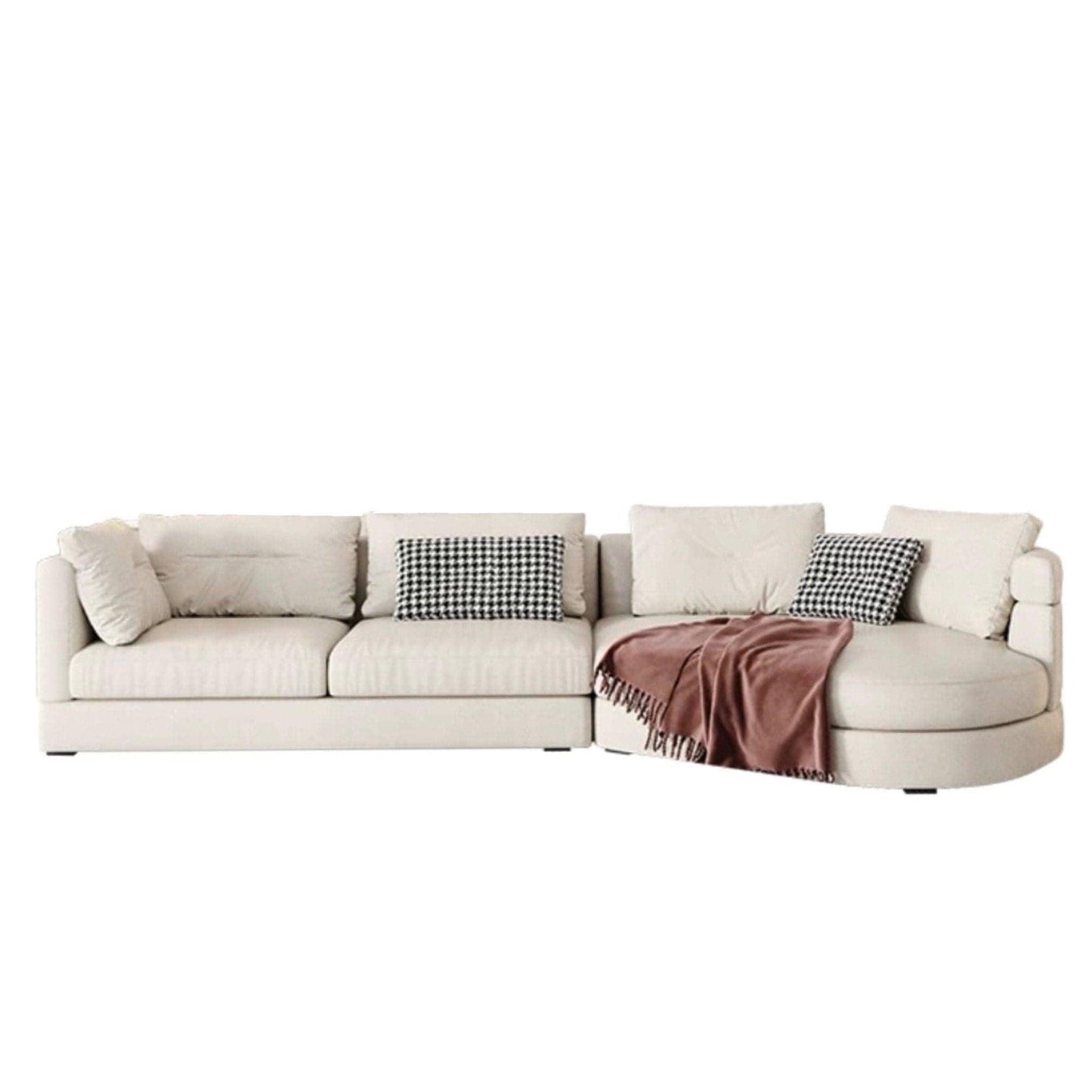 home-atelier-f31a Baxter Designer Sectional Round Chaise Sofa