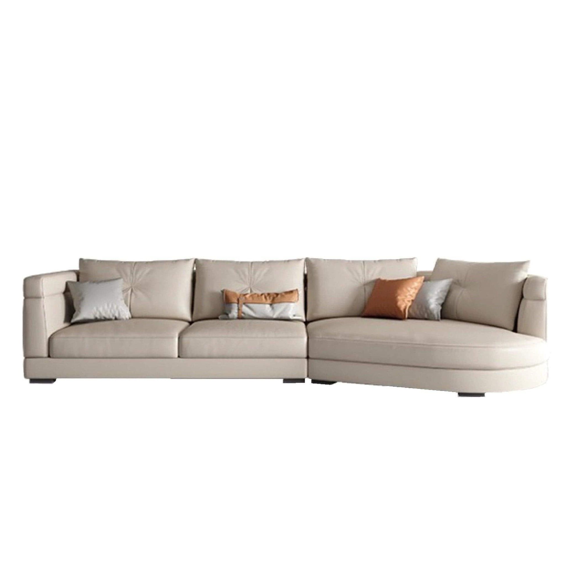 home-atelier-f31a Baxter Designer Sectional Round Chaise Sofa