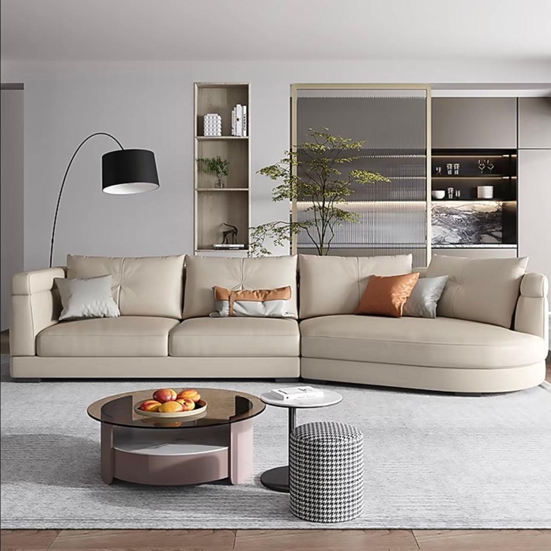 home-atelier-f31a Baxter Designer Sectional Round Chaise Sofa