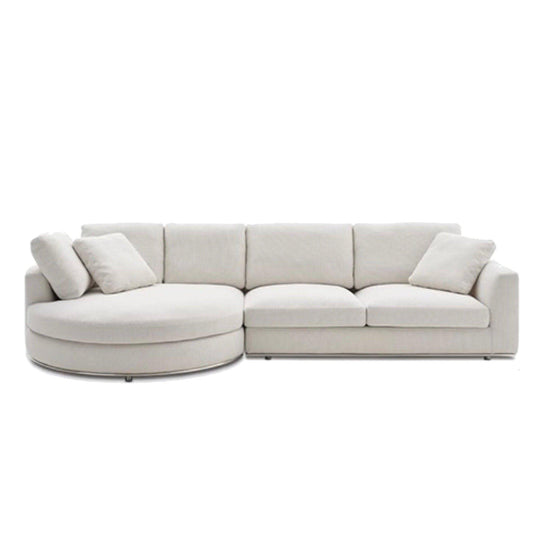 home-atelier-f31a Bella Designer Sectional Round Chaise Sofa