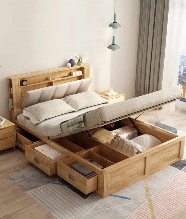 home-atelier-f31a Benjamin Storage Wooden Bed Frame