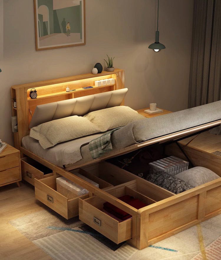 home-atelier-f31a Benjamin Storage Wooden Bed Frame