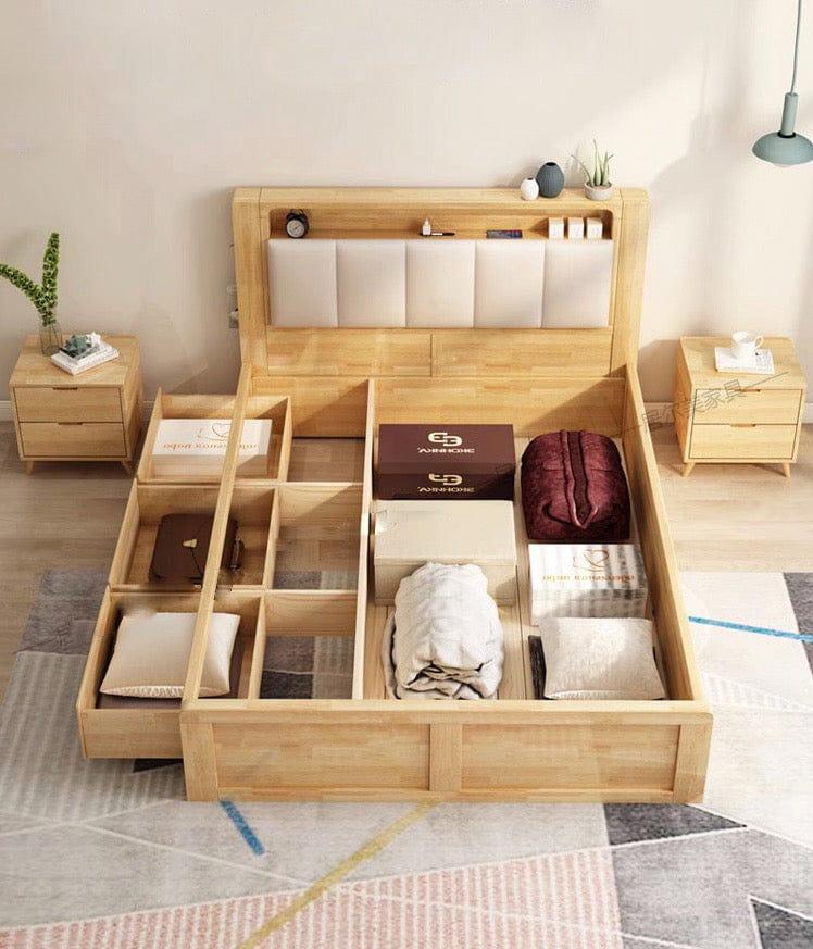 home-atelier-f31a Benjamin Storage Wooden Bed Frame