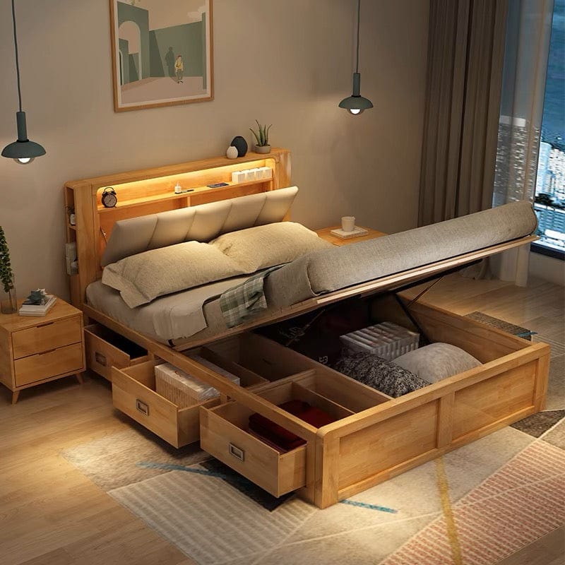 home-atelier-f31a Benjamin Storage Wooden Bed Frame