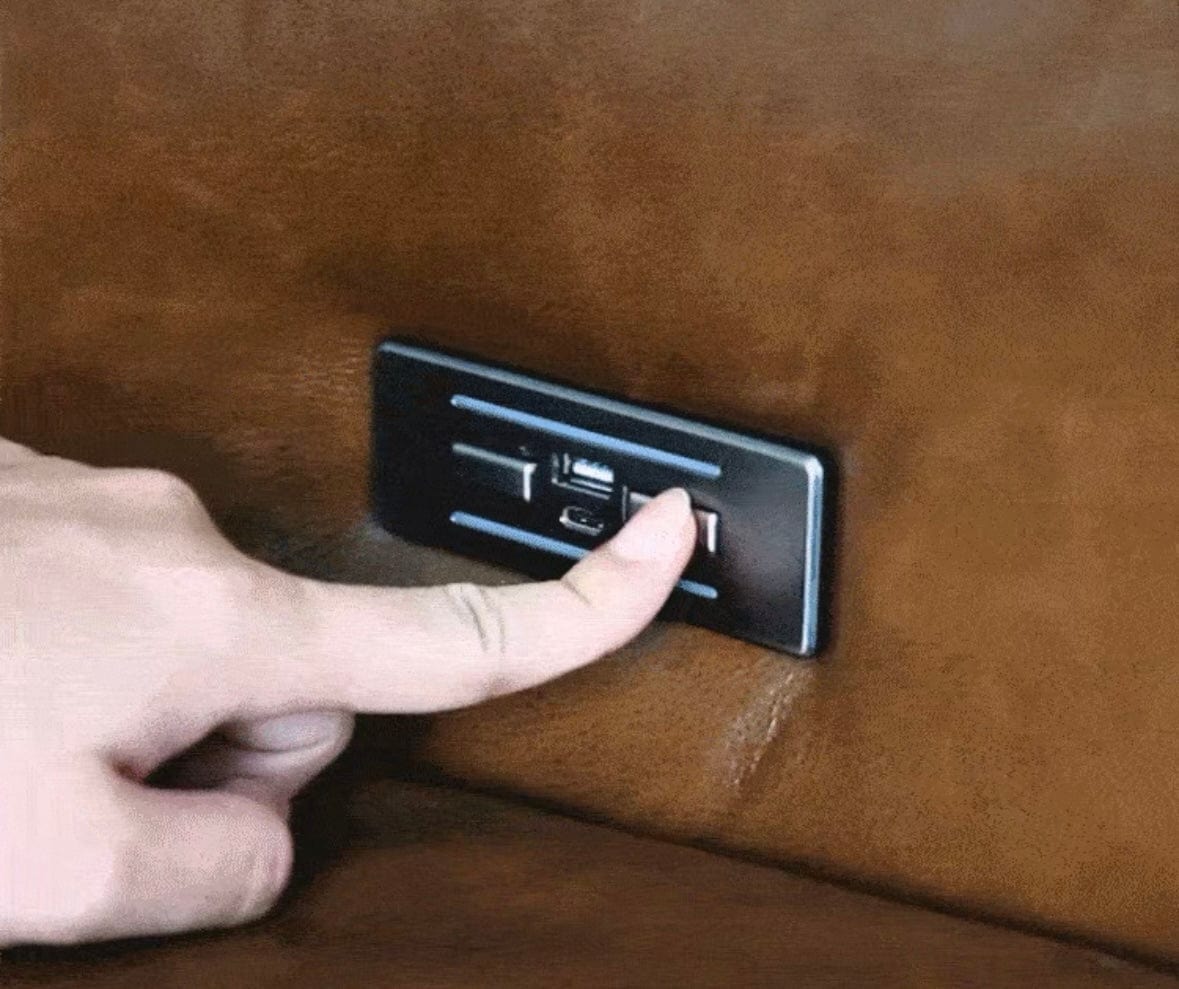 home-atelier-f31a Billy Sectional Electric Recliner Leather Sofa