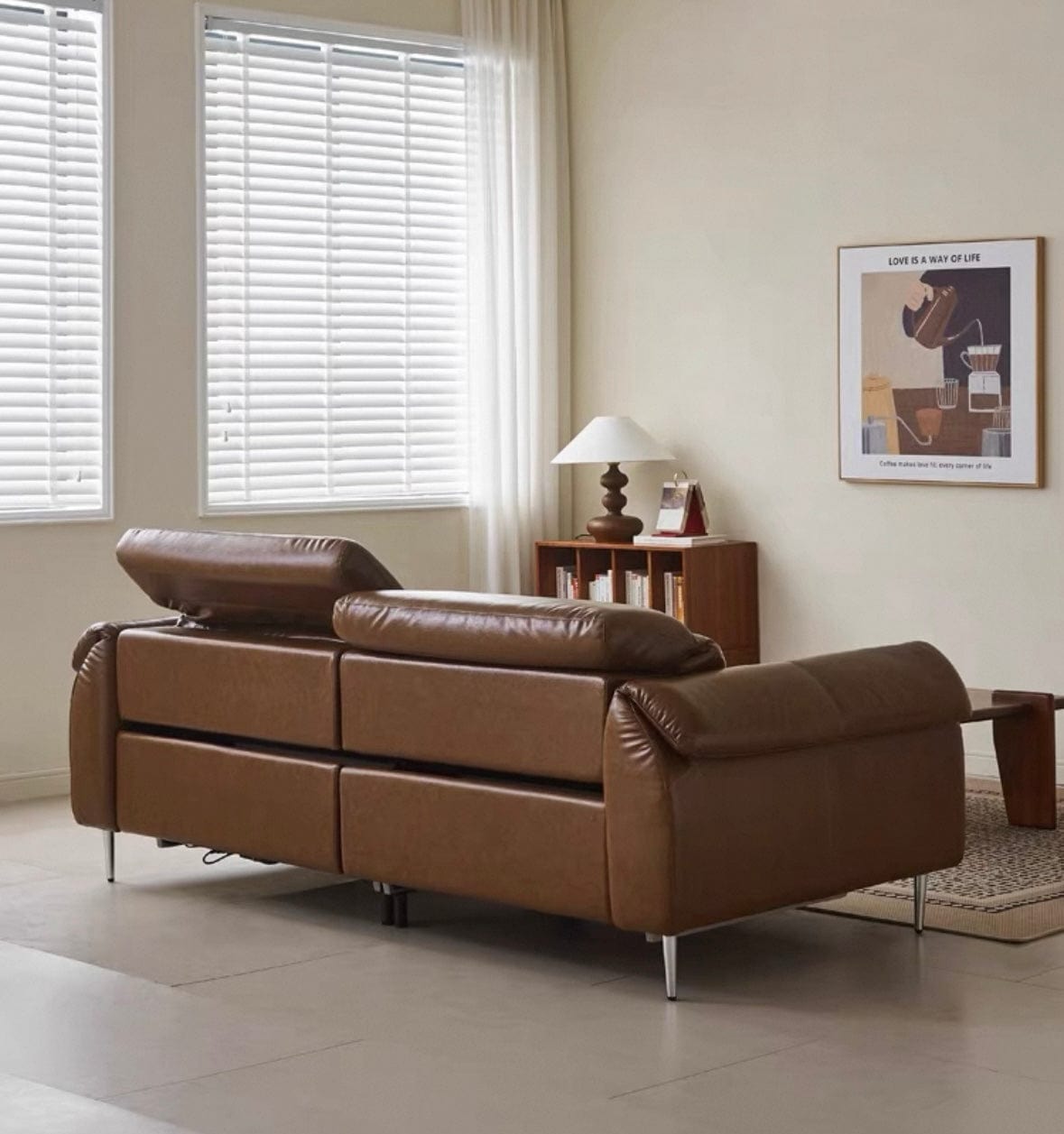 home-atelier-f31a Billy Sectional Electric Recliner Leather Sofa