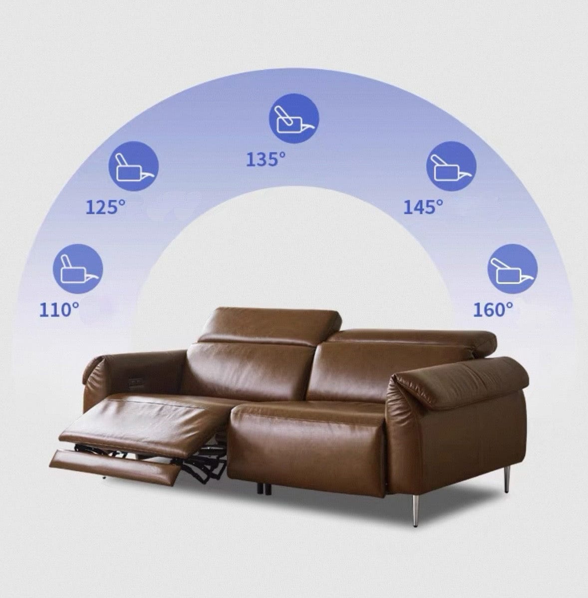 home-atelier-f31a Billy Sectional Electric Recliner Leather Sofa