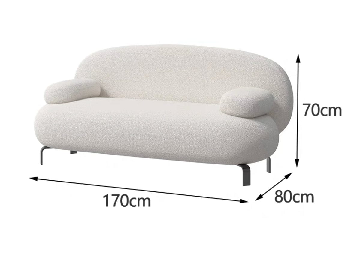 home-atelier-f31a Boucle Fabric / 2.5 seater/ Length 170cm Darwin Curve Sofa