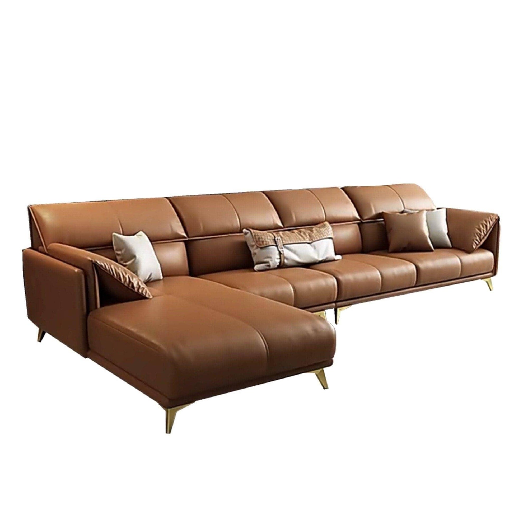 Caston Sectional Leather Sofa Home Atelier