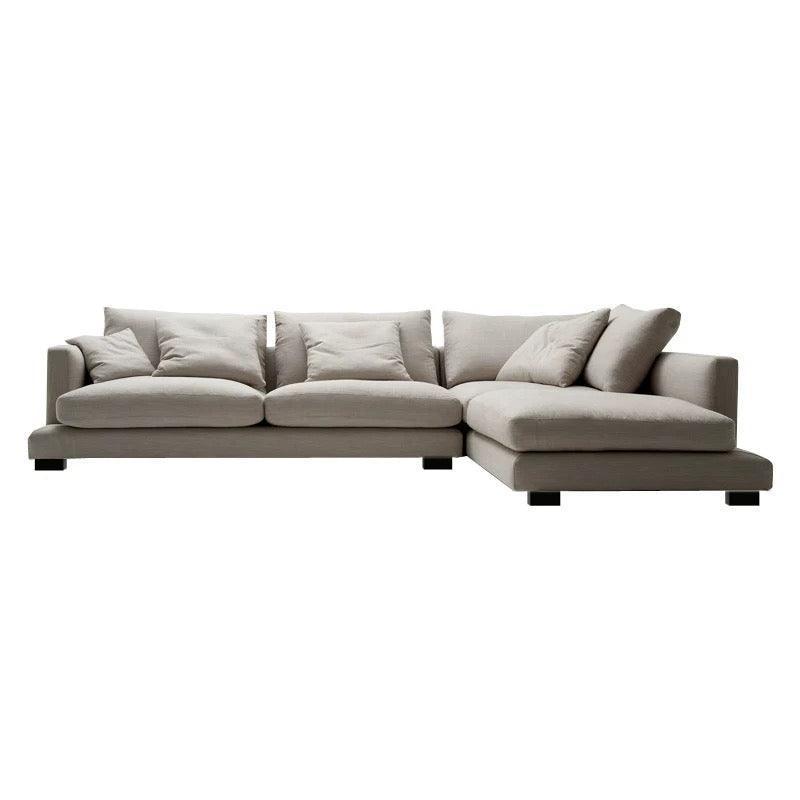 home-atelier-f31a Cotton Linen Fabric / 5 seater L-shape/ Length 285cm / Beige Borsani Sectional L-Shape Sofa
