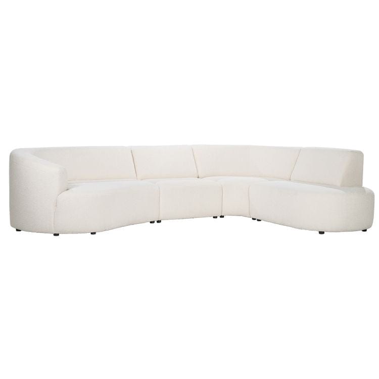 home-atelier-f31a Cotton Linen Fabric / Length 250cm/ With Curve Chaise / Cream Ark Sectional Sofa