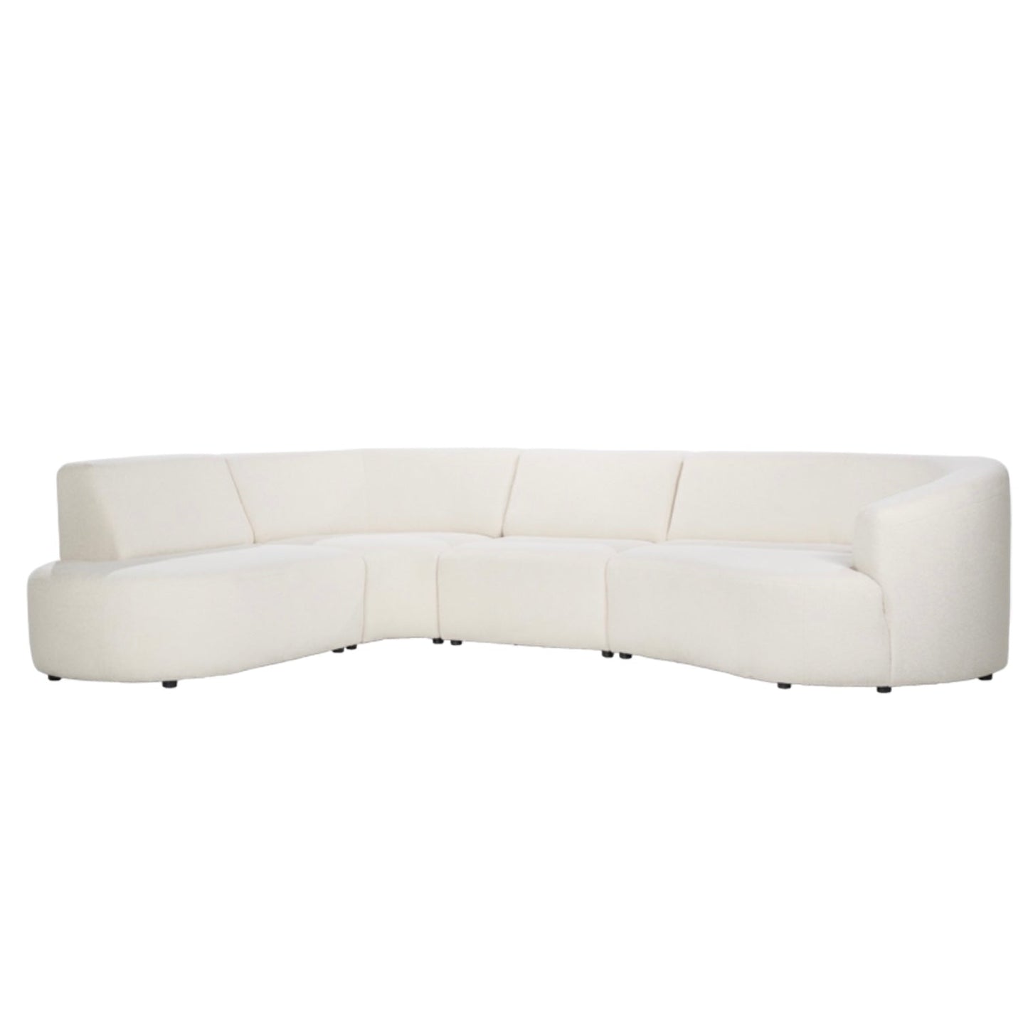 home-atelier-f31a Cotton Linen Fabric / Length 250cm/ With Curve Chaise / Cream Ark Sectional Sofa