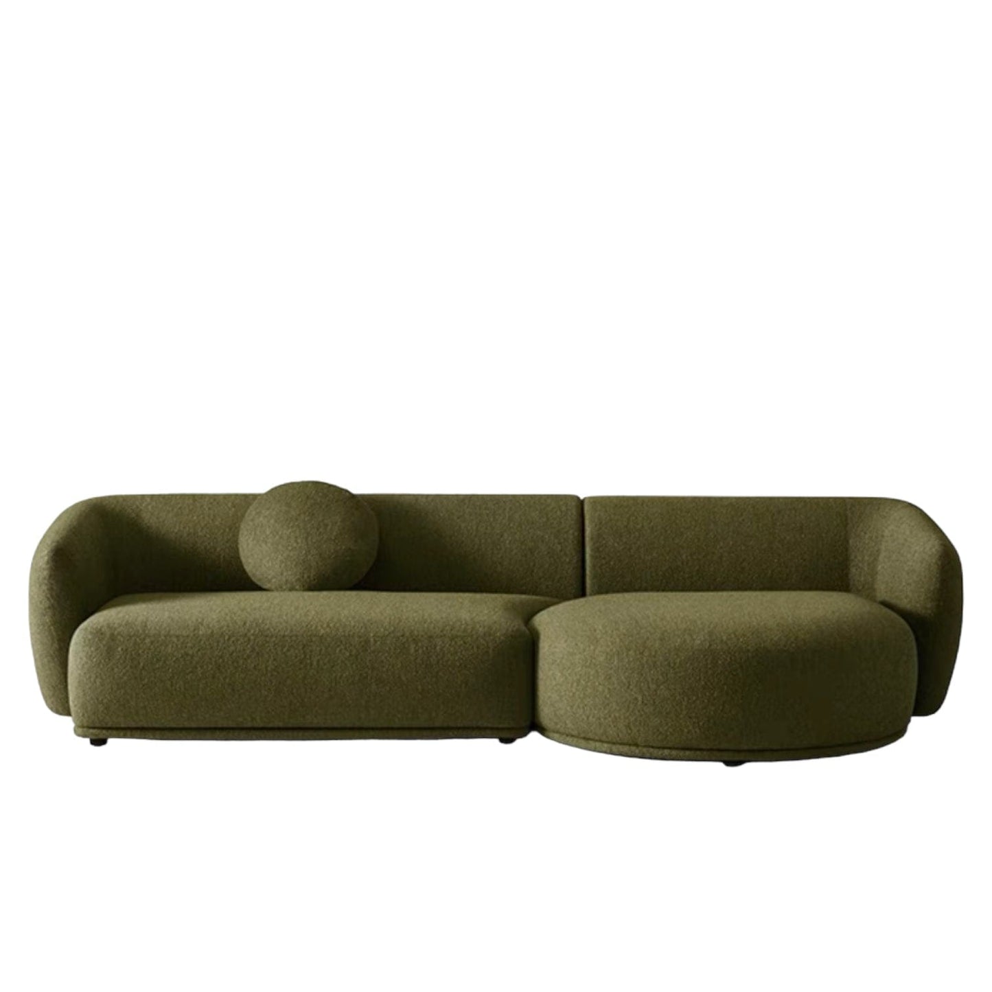 home-atelier-f31a Cotton Linen Fabric / Length 250cm/ With Curve Chaise / Cream Carl Sectional Curve Sofa