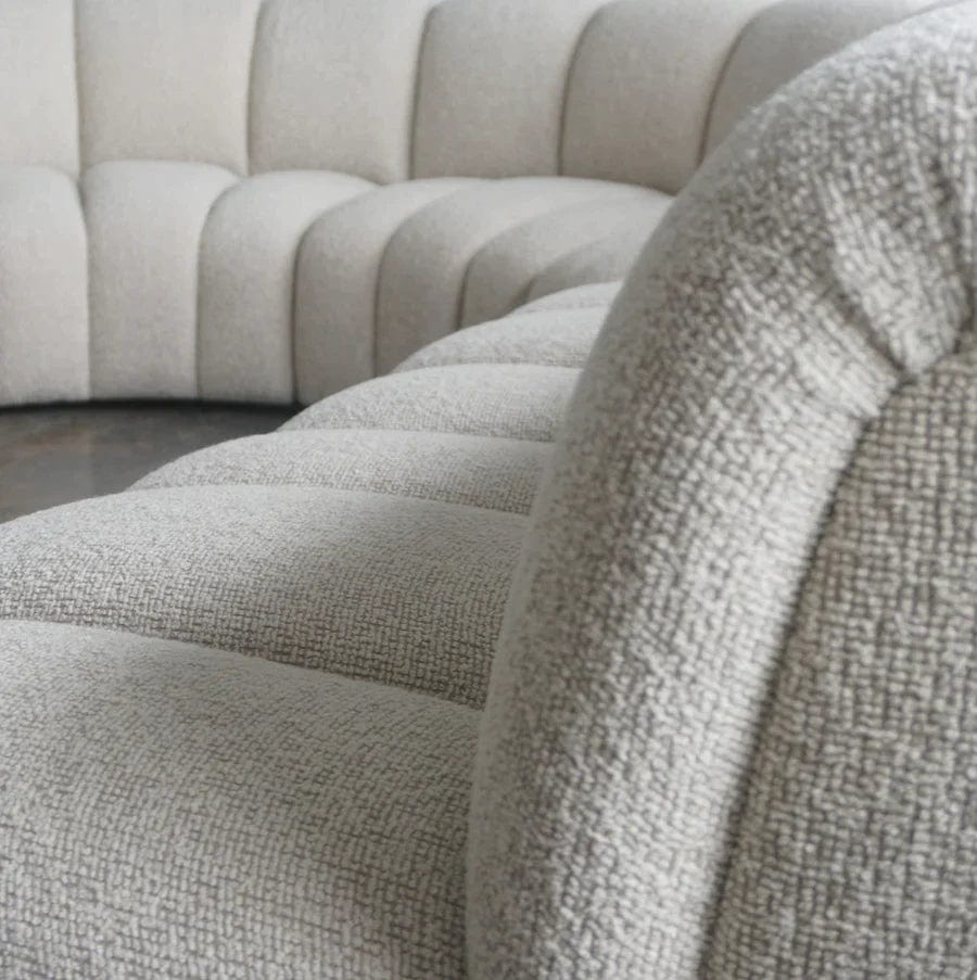 home-atelier-f31a Cotton Linen Fabric / Length 250cm/ With Curve Chaise / Cream Copy of Lasalle Sectional Curve Sofa