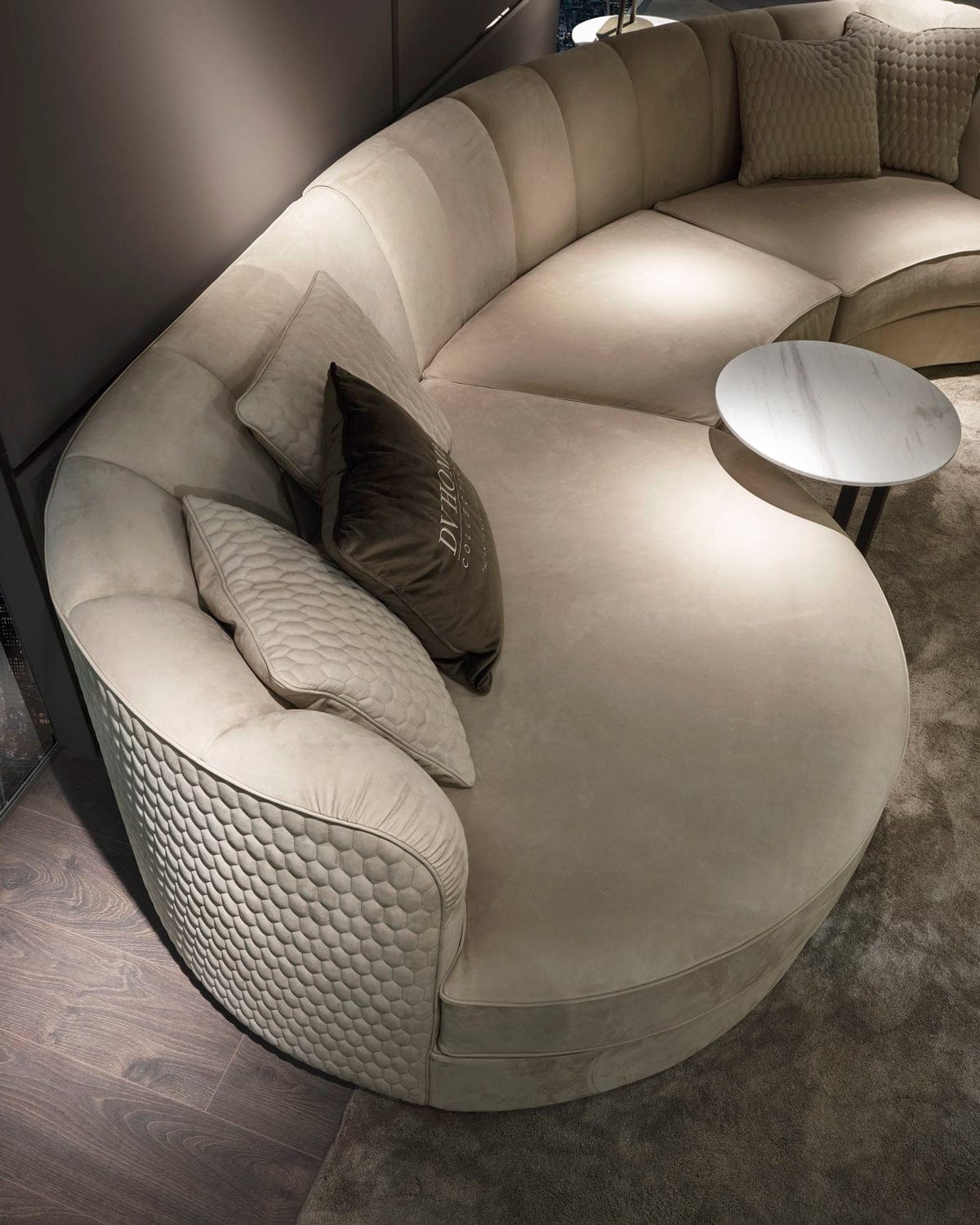 home-atelier-f31a Cotton Linen Fabric / Length 250cm/ With Curve Chaise / Cream Nicholas Sectional Curve Chaise Sofa