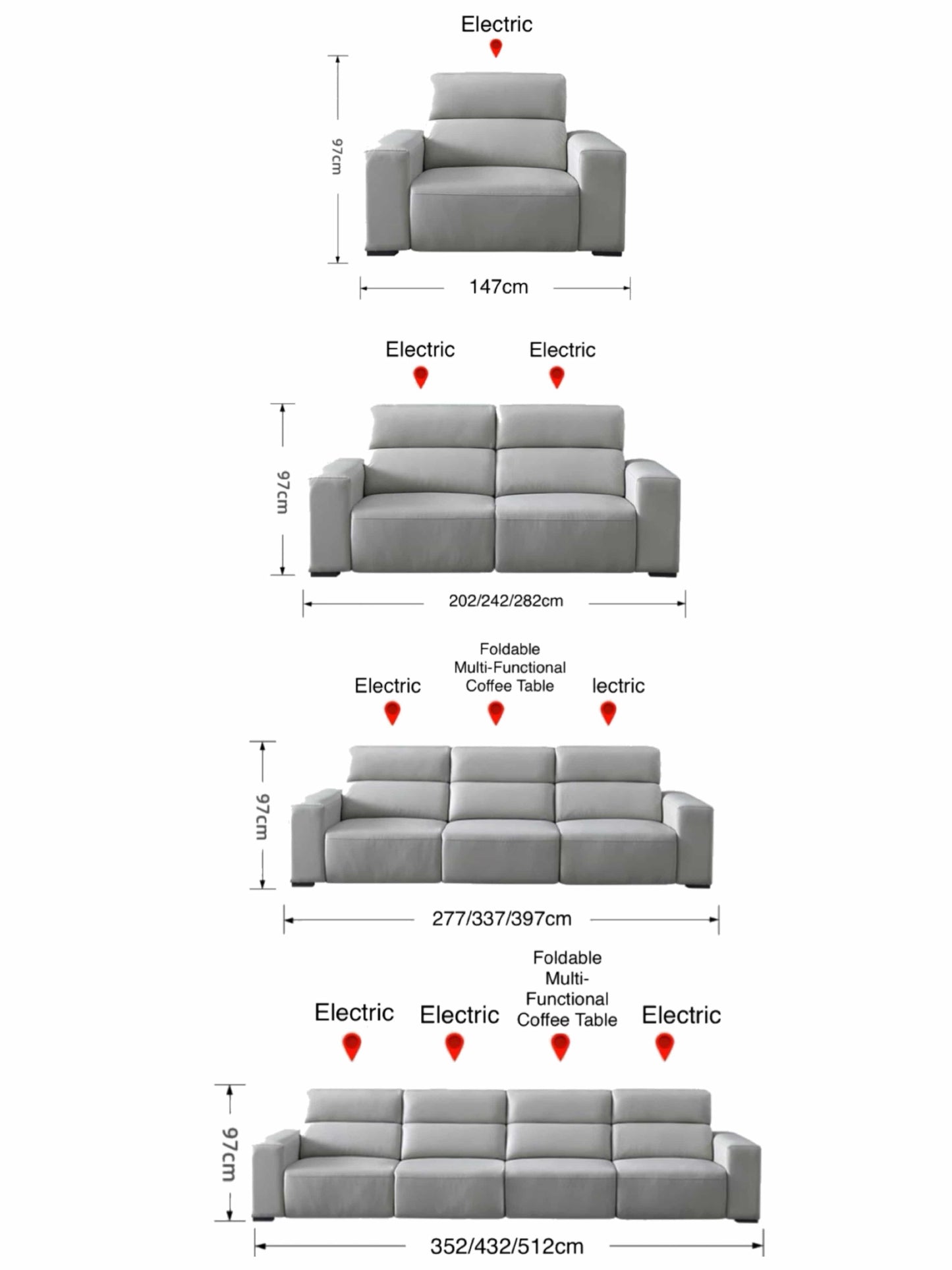 home-atelier-f31a Eron Electric Leather Sofa Bed