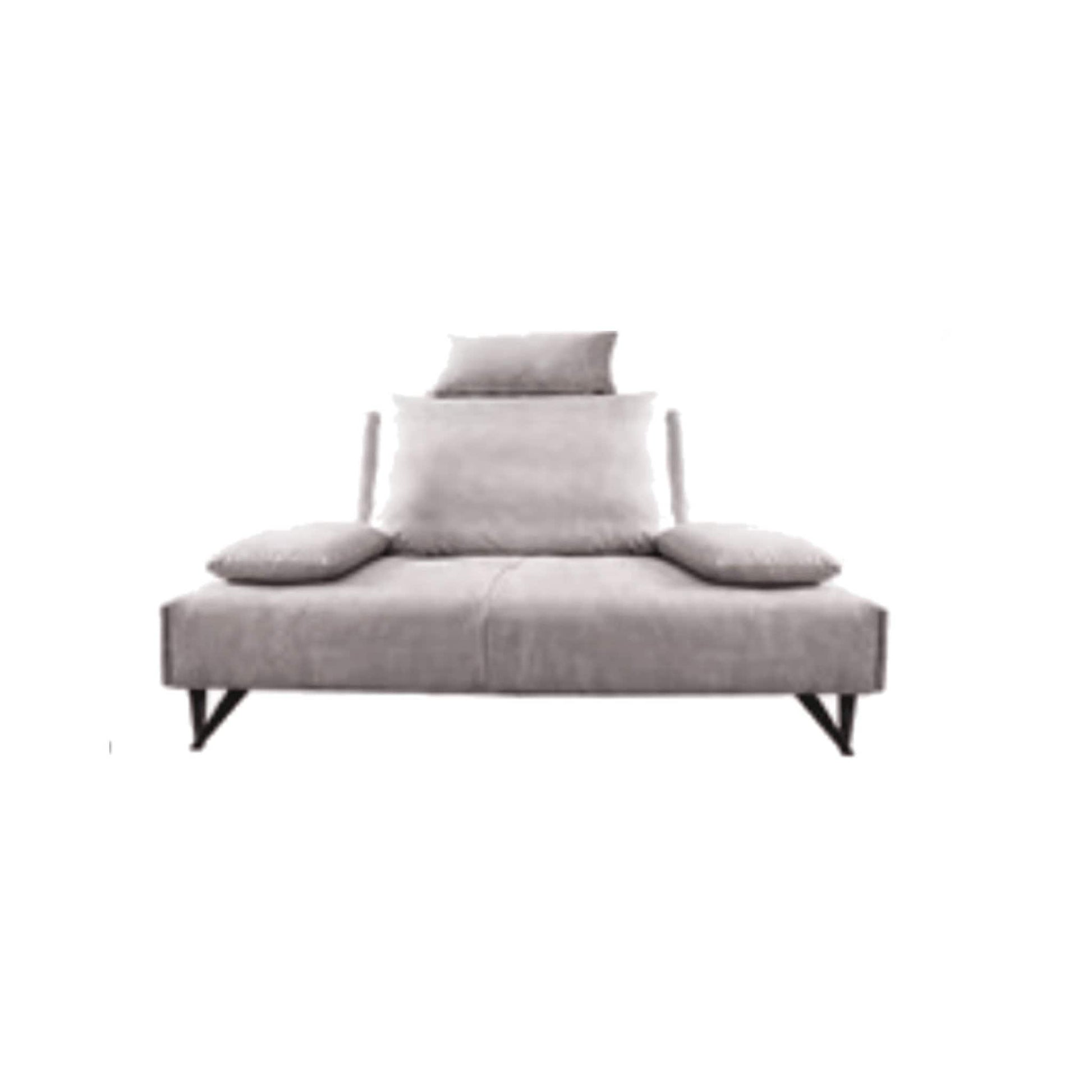 home-atelier-f31a Leather-Aire / 1 seater/ Length 140cm / Dark Grey Tallini Slider Sofa