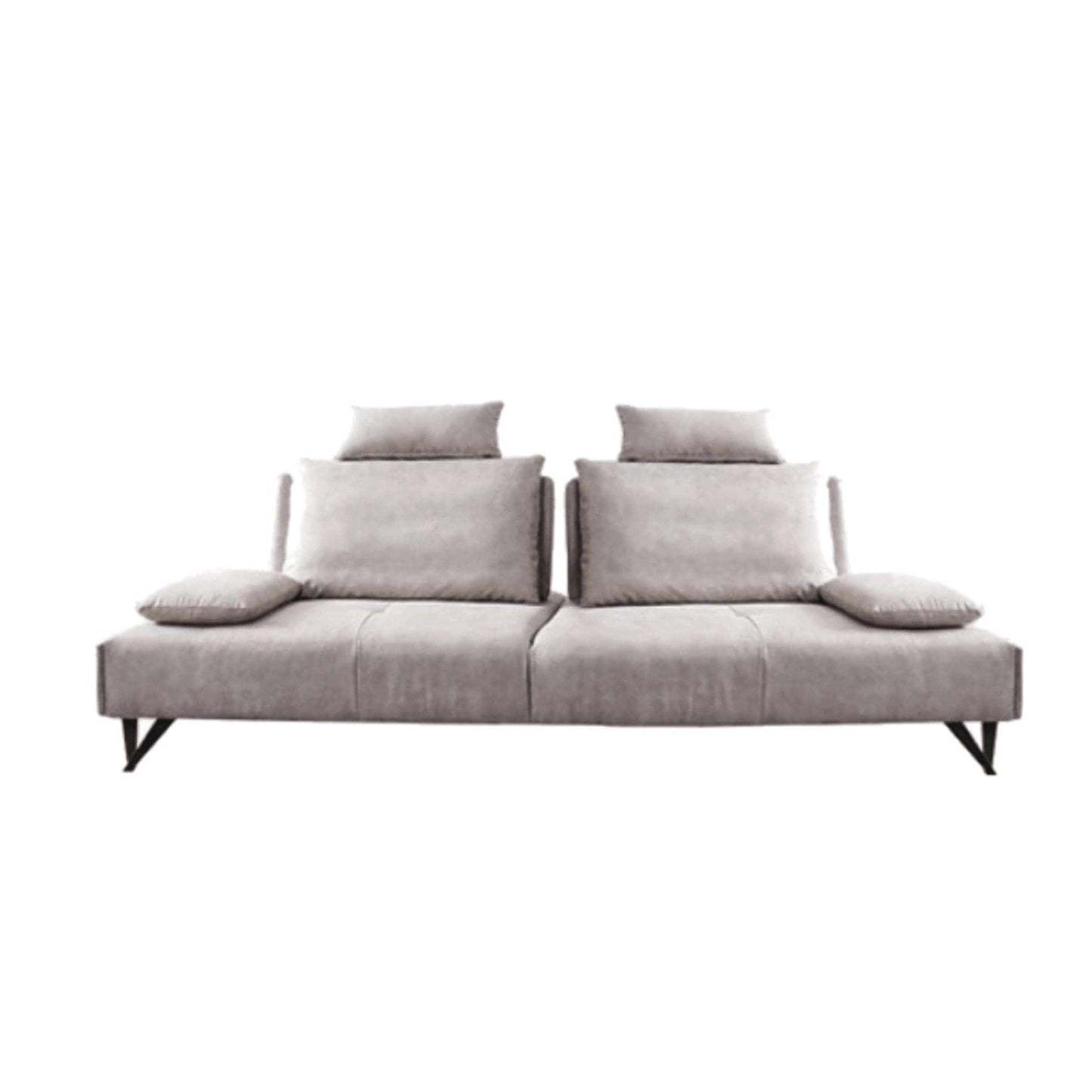 home-atelier-f31a Leather-Aire / 2 seater/ Length 200cm / Dark Grey Tallini Slider Sofa