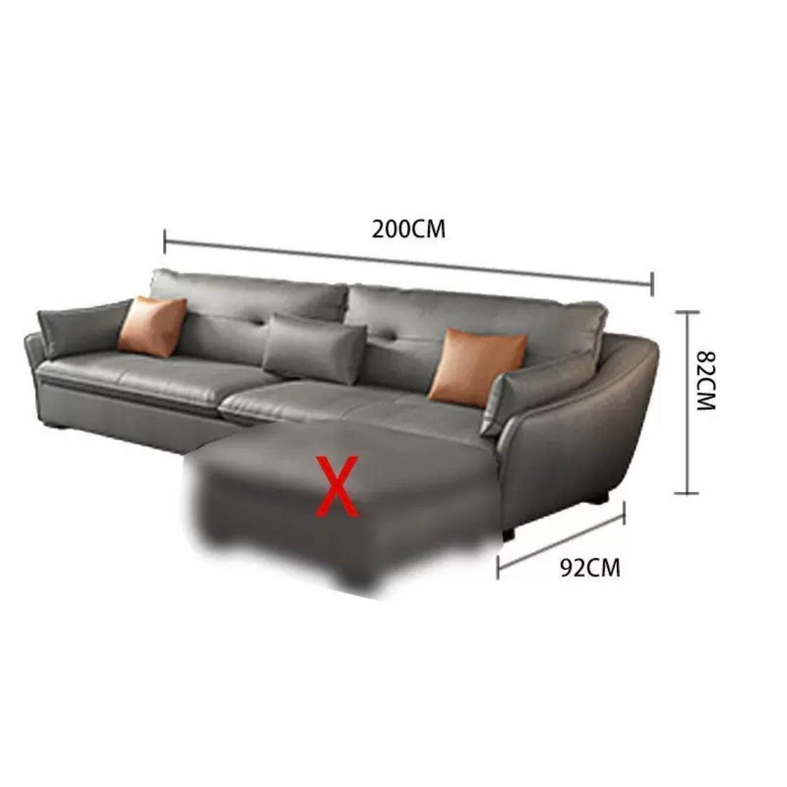 home-atelier-f31a Leather-Aire / 3 seater/ Length 200cm / S102 Aquaria Sectional Sofa