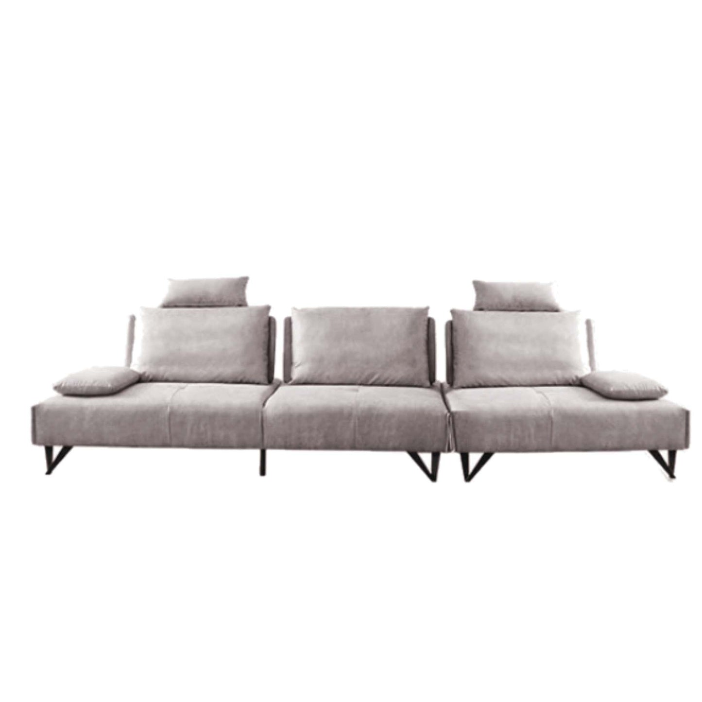 home-atelier-f31a Leather-Aire / 4 seater/ Length 285cm / Dark Grey Tallini Slider Sofa