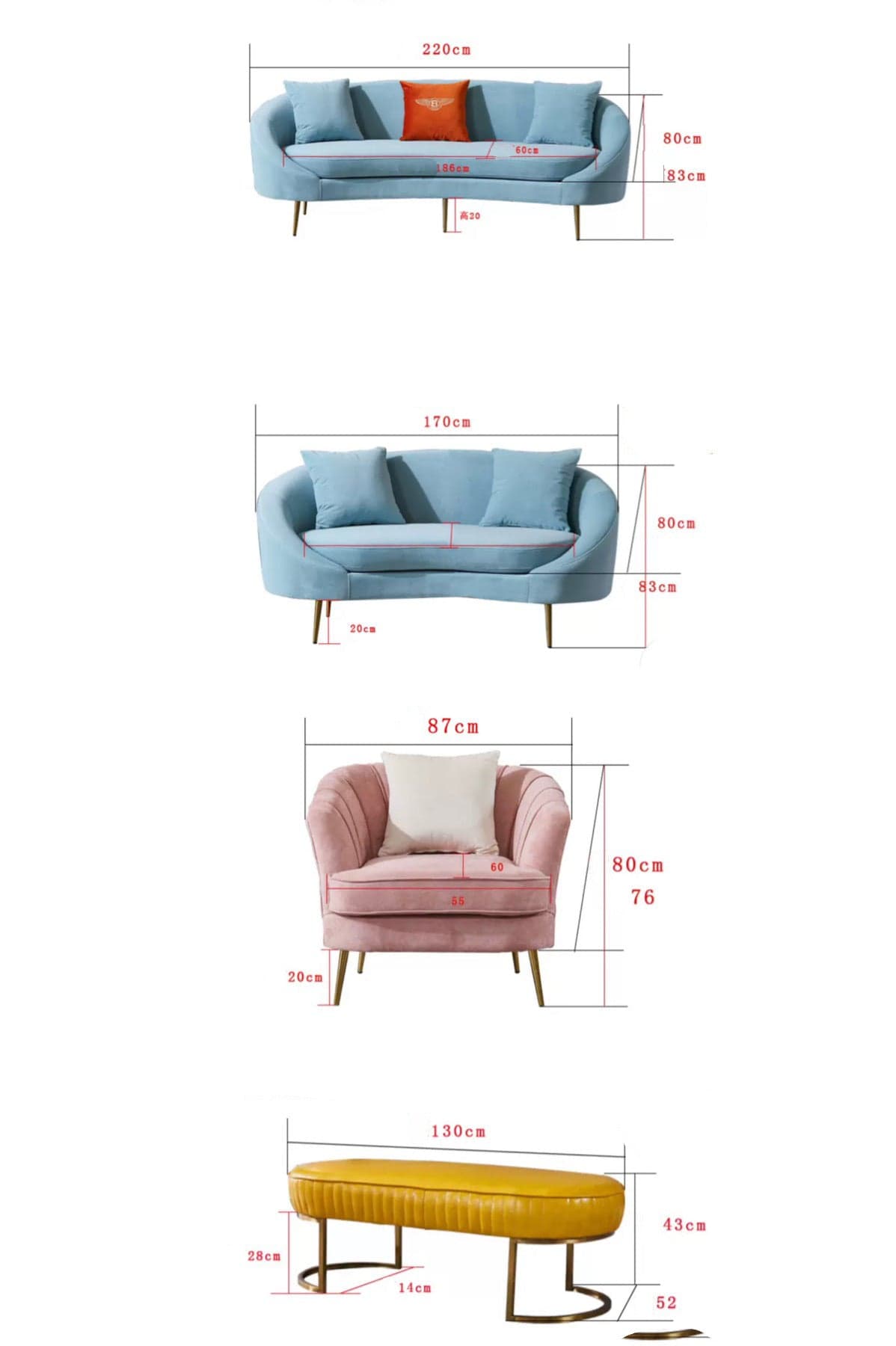 home-atelier-f31a Lorraine Curve Sofa